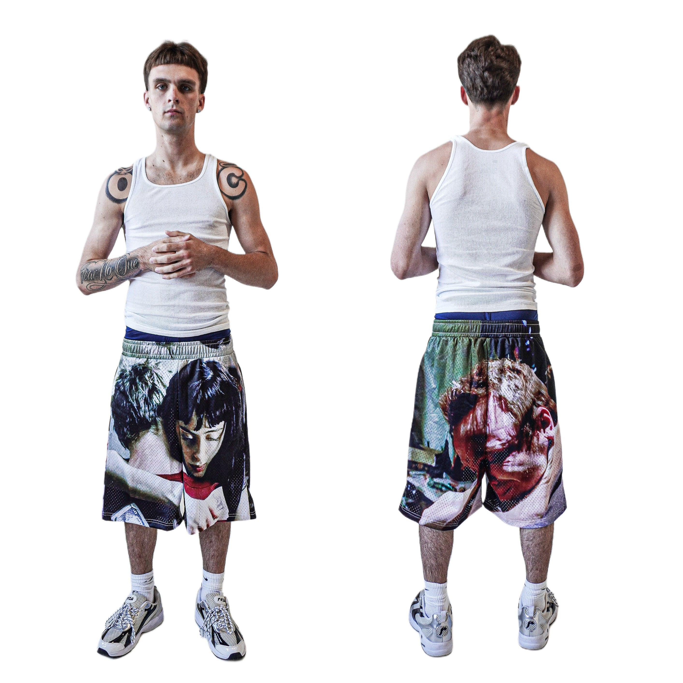 "Lovers" mesh shorts